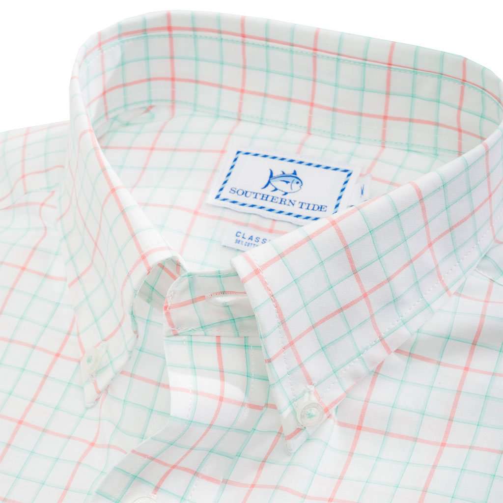Salt Clay Tattersall Sport Shirt in Offshore Green by Southern Tide - Country Club Prep