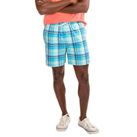 Seacrest Plaid Swim Trunk in Dutch Blue by Southern Tide - Country Club Prep