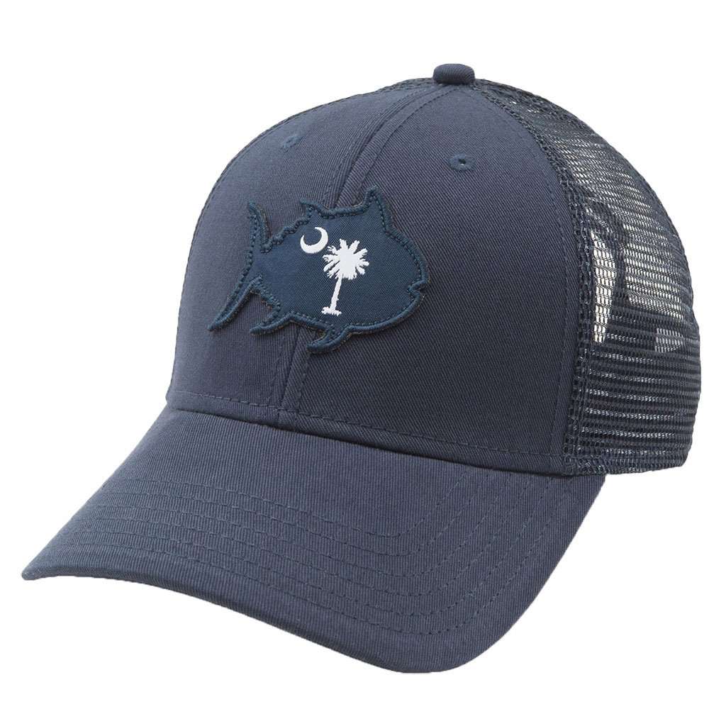 Skipjack State Trucker Hat - SC in Navy by Southern Tide - Country Club Prep
