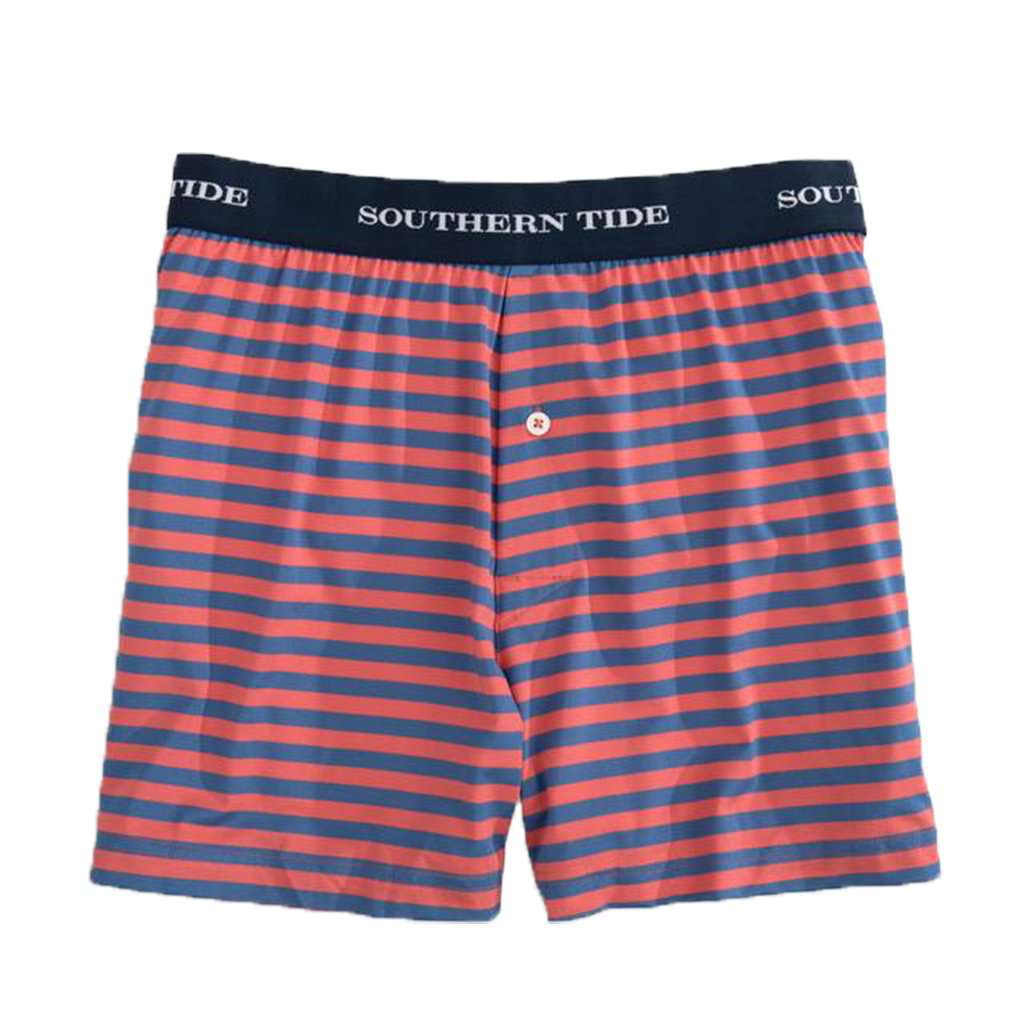 Sonar Stripe Performance Boxer Shorts by Southern Tide - Country Club Prep