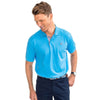 Sugar Mill Gingham Placket Polo in Ocean Channel by Southern Tide - Country Club Prep