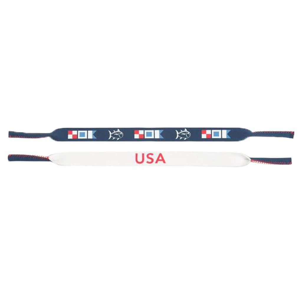 USA Sunglass Strap in Yacht Blue by Southern Tide - Country Club Prep