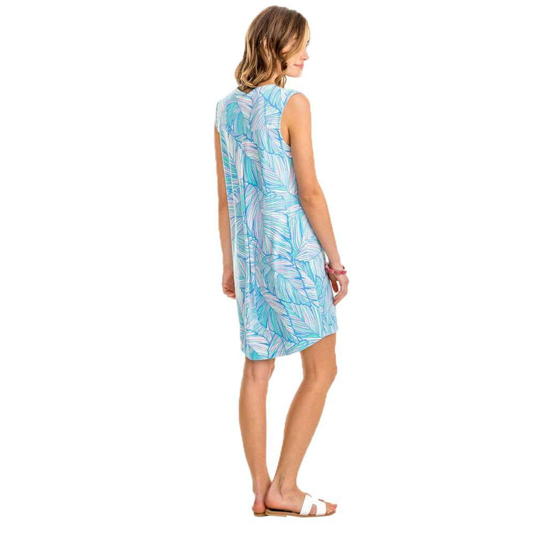 Jamie Palm Print V-Neck Sleeveless Dress by Southern Tide - Country Club Prep