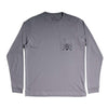 Shotgun and Pheasants Dog Long Sleeve Tee in Grey by Southern Point - Country Club Prep