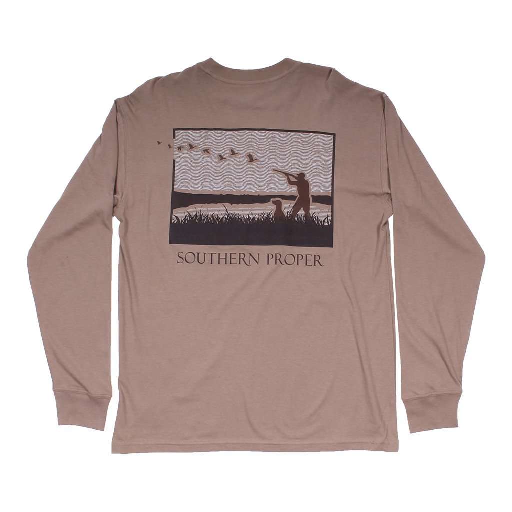 Hunt Club Long Sleeve Tee in Cashew by Southern Proper - Country Club Prep