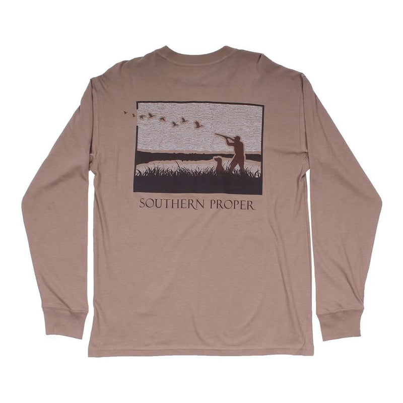 Hunt Club Long Sleeve Tee in Cashew by Southern Proper - Country Club Prep