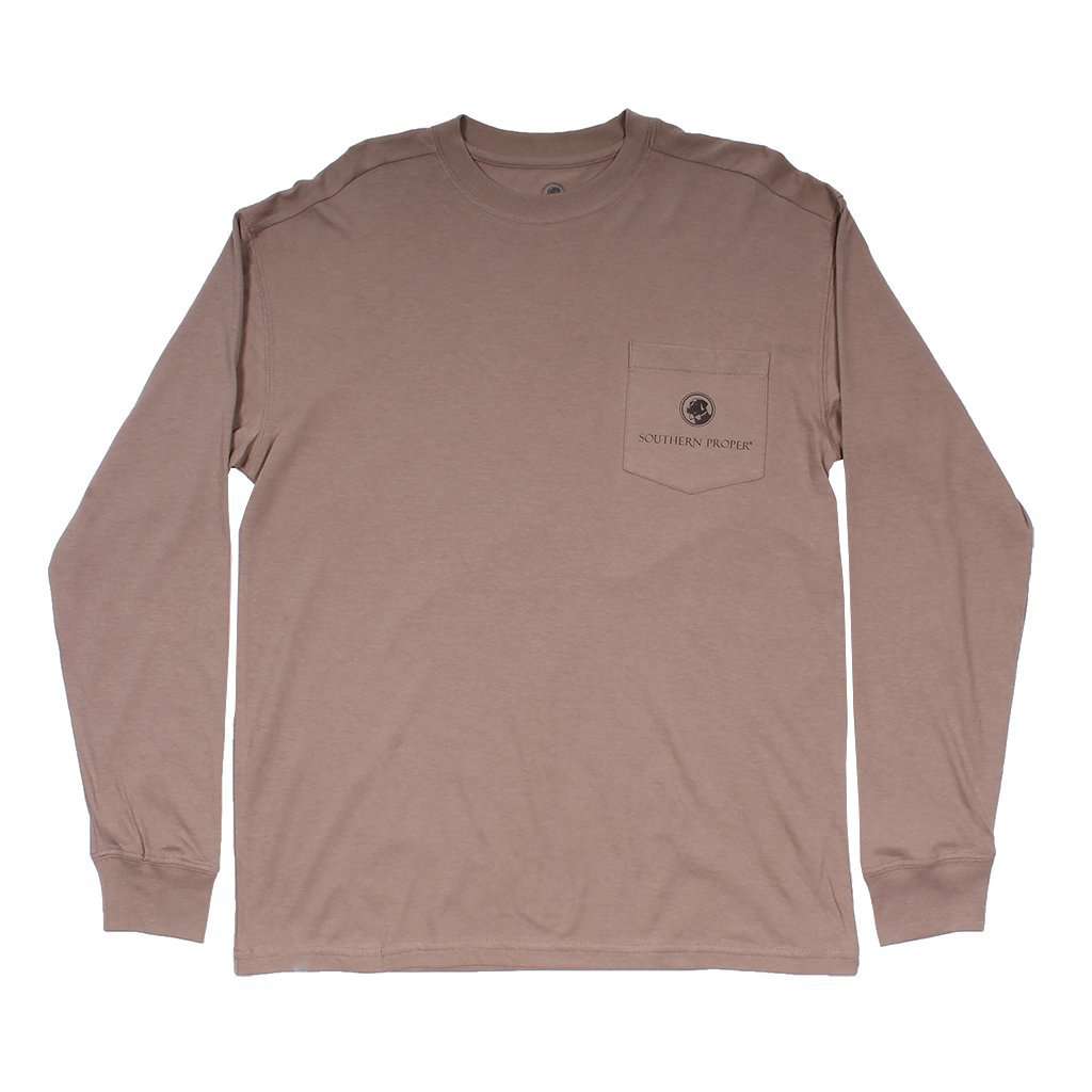 Hunt Club Long Sleeve Tee in Cashew by Southern Proper - Country Club Prep