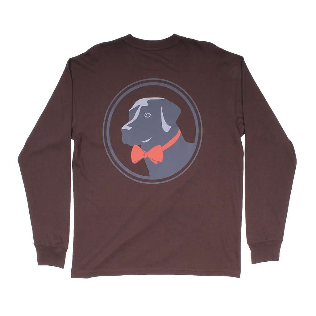 Original Logo Long Sleeve Tee in Bark by Southern Proper - Country Club Prep