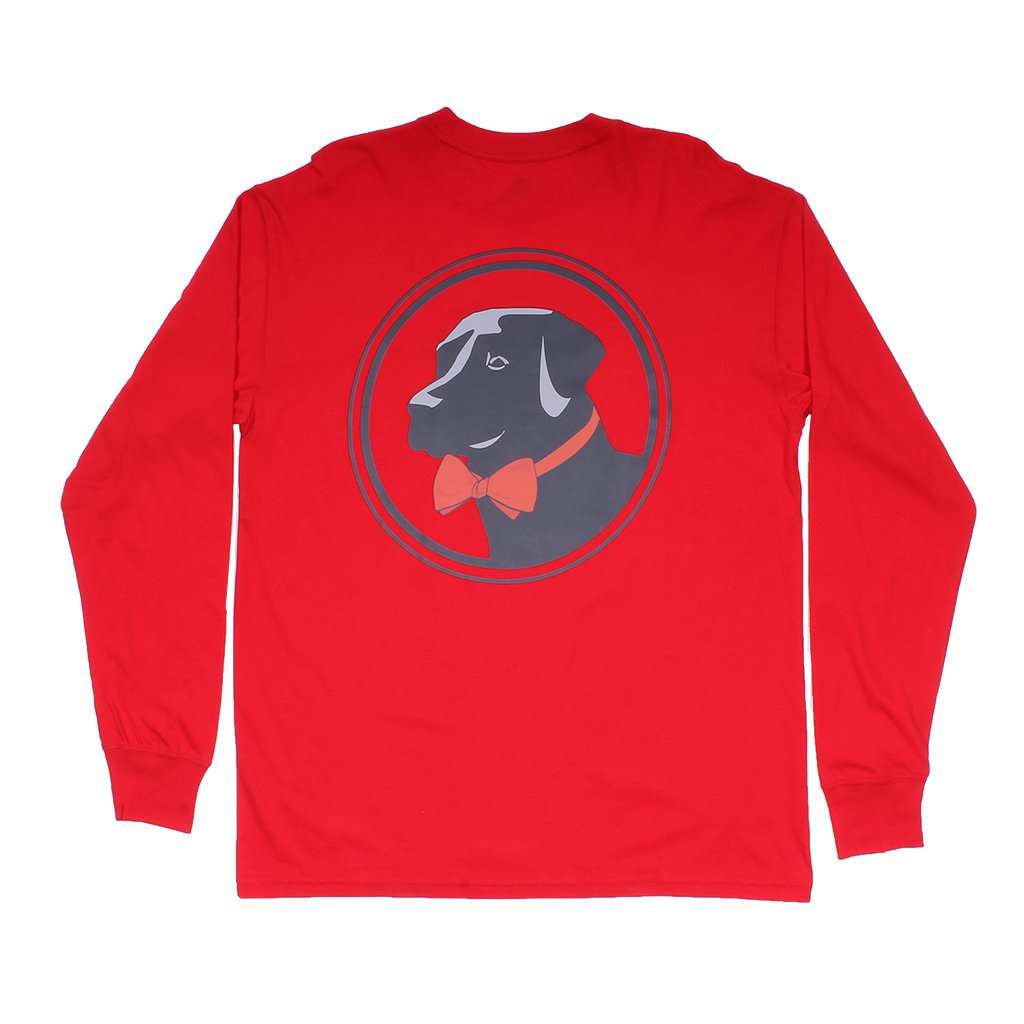 Original Logo Long Sleeve Tee in Cherry by Southern Proper - Country Club Prep