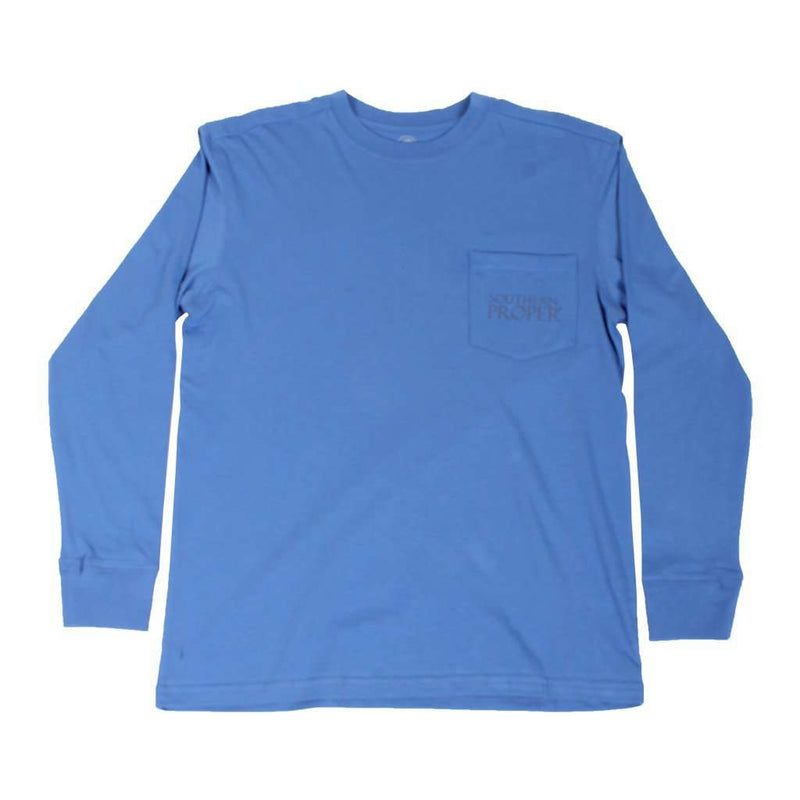 Southern Proper Original Logo Long Sleeve Tee in Washed Snorkel ...