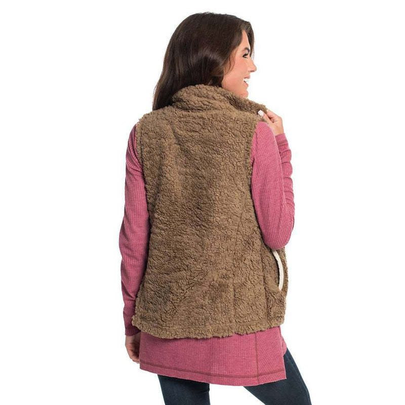 Sherpa Vest in Caribou by The Southern Shirt Co. - Country Club Prep