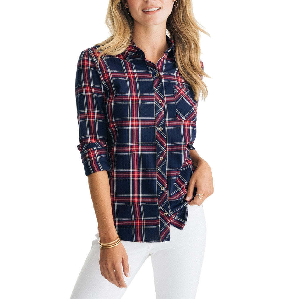 Emery Festive Plaid Button Down Shirt by Southern Tide - Country Club Prep