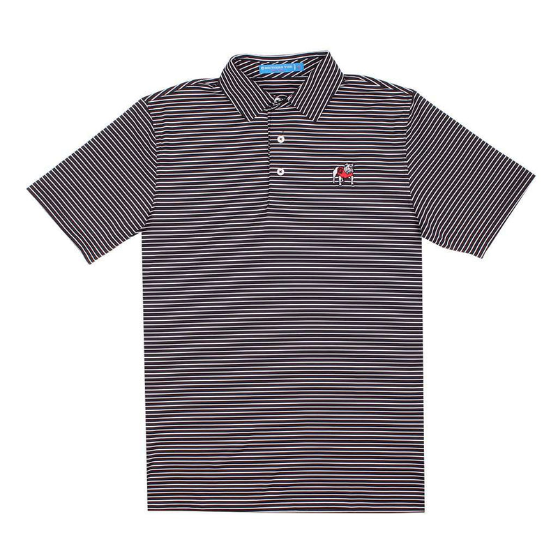 Men's Gameday Stripe Polo University of Georgia in Black by Southern Tide - Country Club Prep