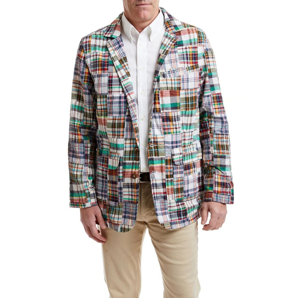 Spinnaker Blazer in Osterville Patch Madras by Castaway Clothing - Country Club Prep