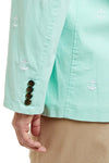 Spinnaker Blazer With Embroidered White Anchor in Seagrass by Castaway Clothing - Country Club Prep