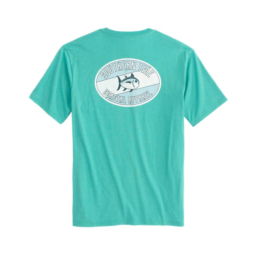 Weathered Label Heathered Tee Shirt by Southern Tide - Country Club Prep