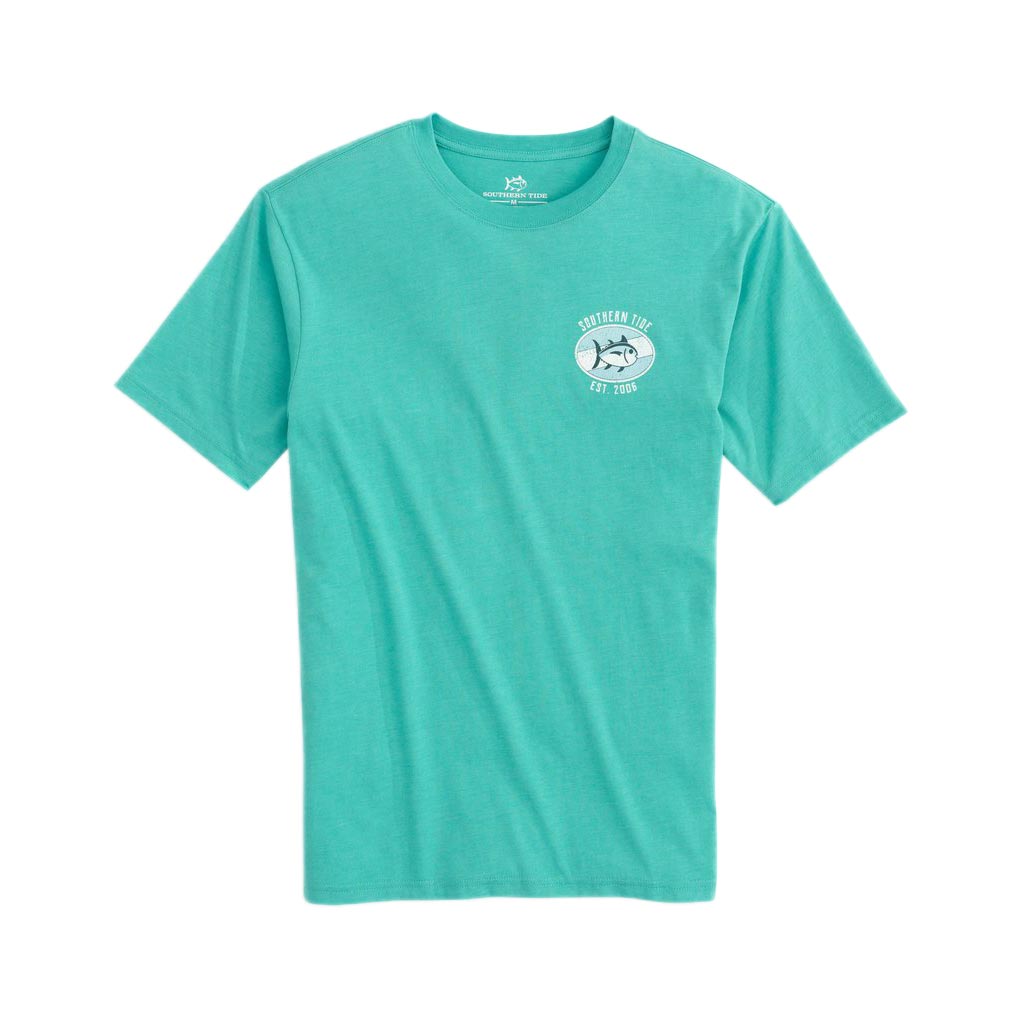 Weathered Label Heathered Tee Shirt by Southern Tide - Country Club Prep