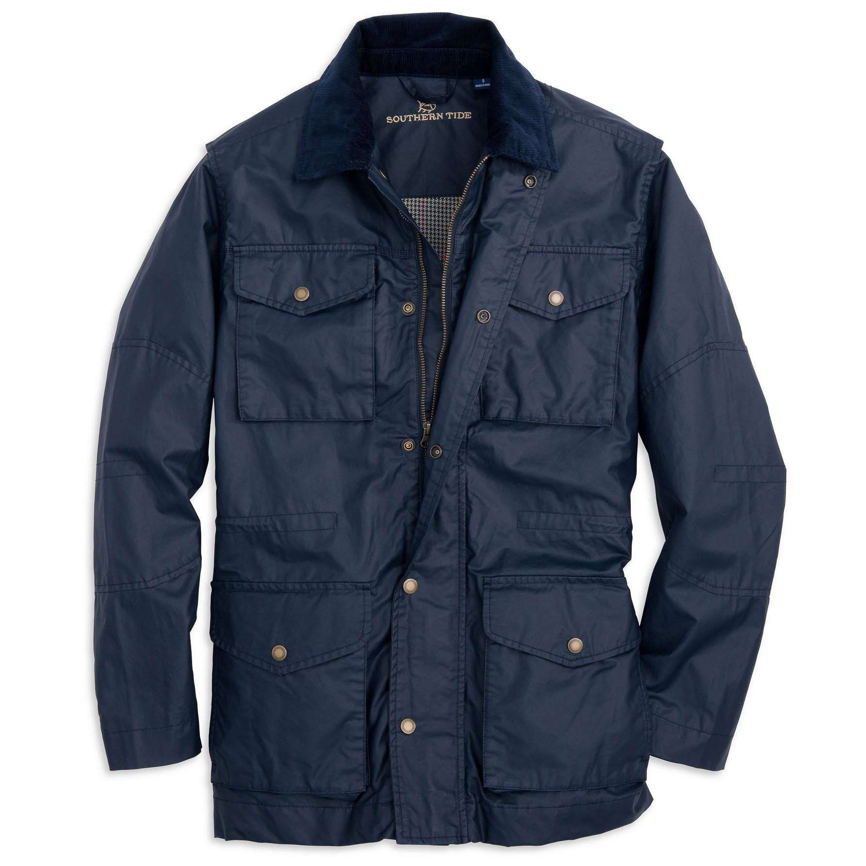 Maritime Wax Jacket in Blue Depths by Southern Tide - Country Club Prep