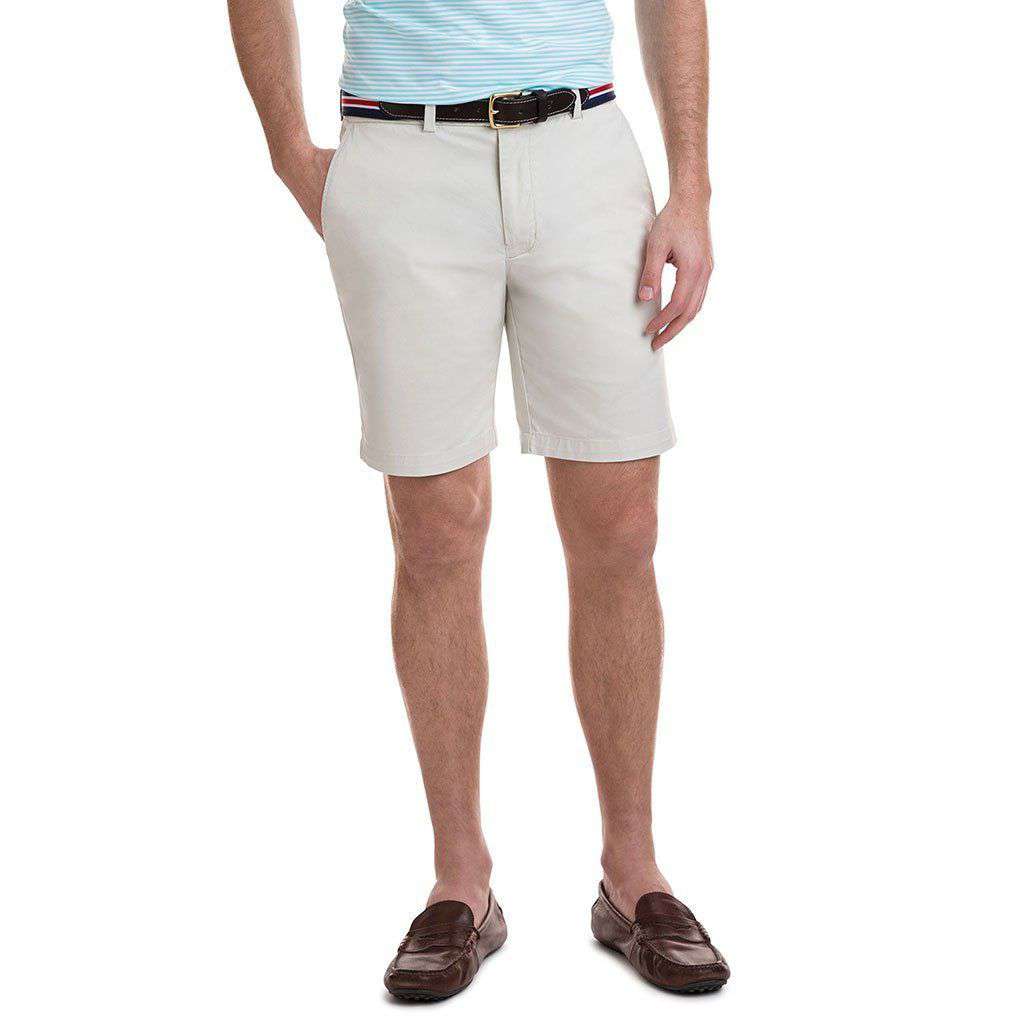 9 Inch Stretch Breaker Shorts in Stone by Vineyard Vines - Country Club Prep