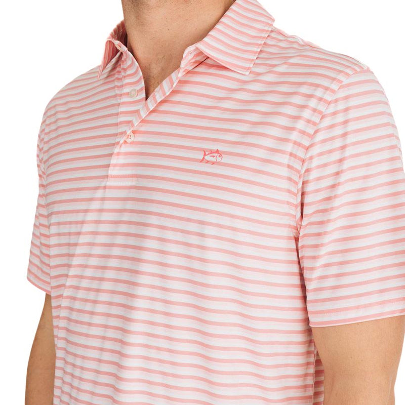 Heathered Driver Striped Brrr Performance Polo by Southern Tide - Country Club Prep