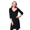 Suede Ruffneck Dress in Black by Gretchen Scott Designs - Country Club Prep