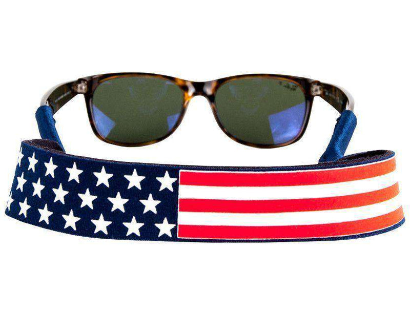 American Flag Sunglass Straps in Red, White and Blue by Collared Greens - Country Club Prep