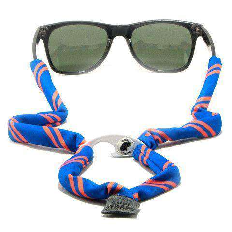 Blue & Orange Bottle Opener Striped Sunglass Straps by Gobi Straps - Country Club Prep