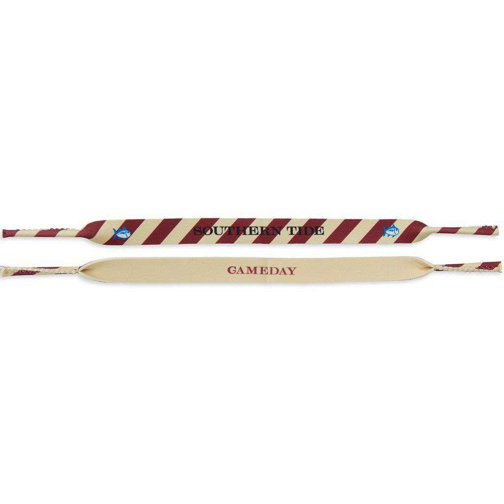 Collegiate Sunglass Straps in Garnet and Gold by Southern Tide - Country Club Prep