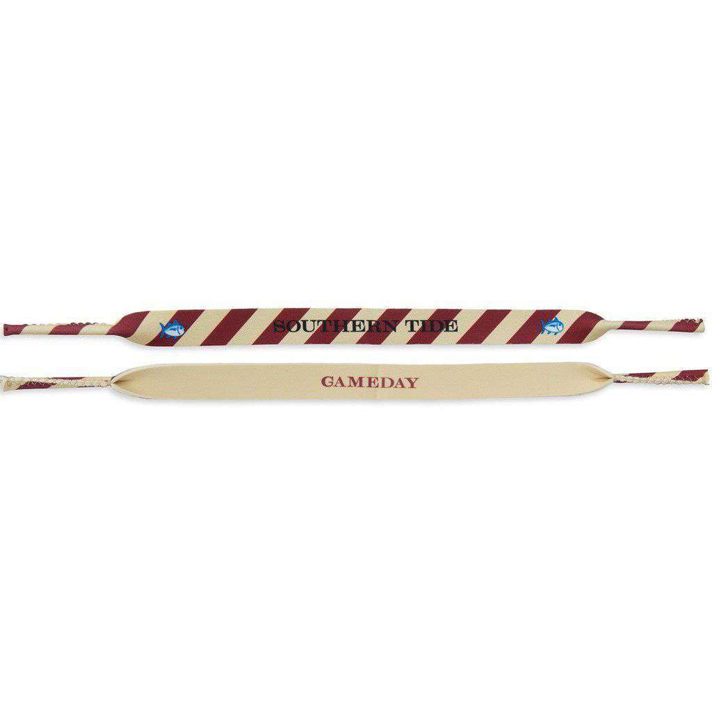 Collegiate Sunglass Straps in Garnet and Gold by Southern Tide - Country Club Prep