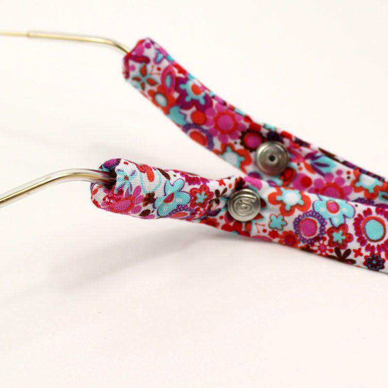Floral Sunglass Straps in Pink and Blue by CottonSnaps - Country Club Prep