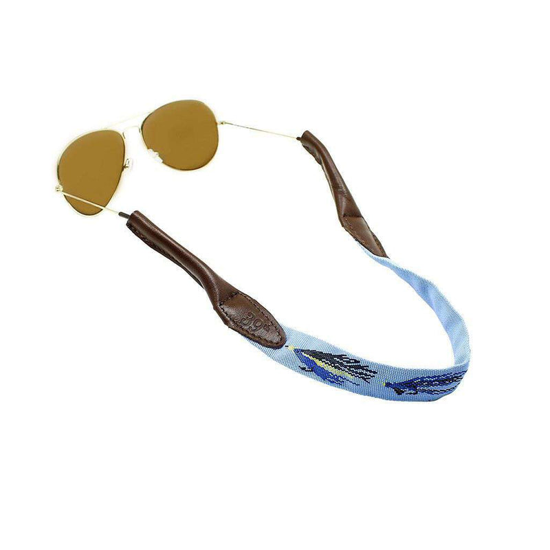 Fly Fishing Sunglass Straps in Blue by 39th Parallel - Country Club Prep