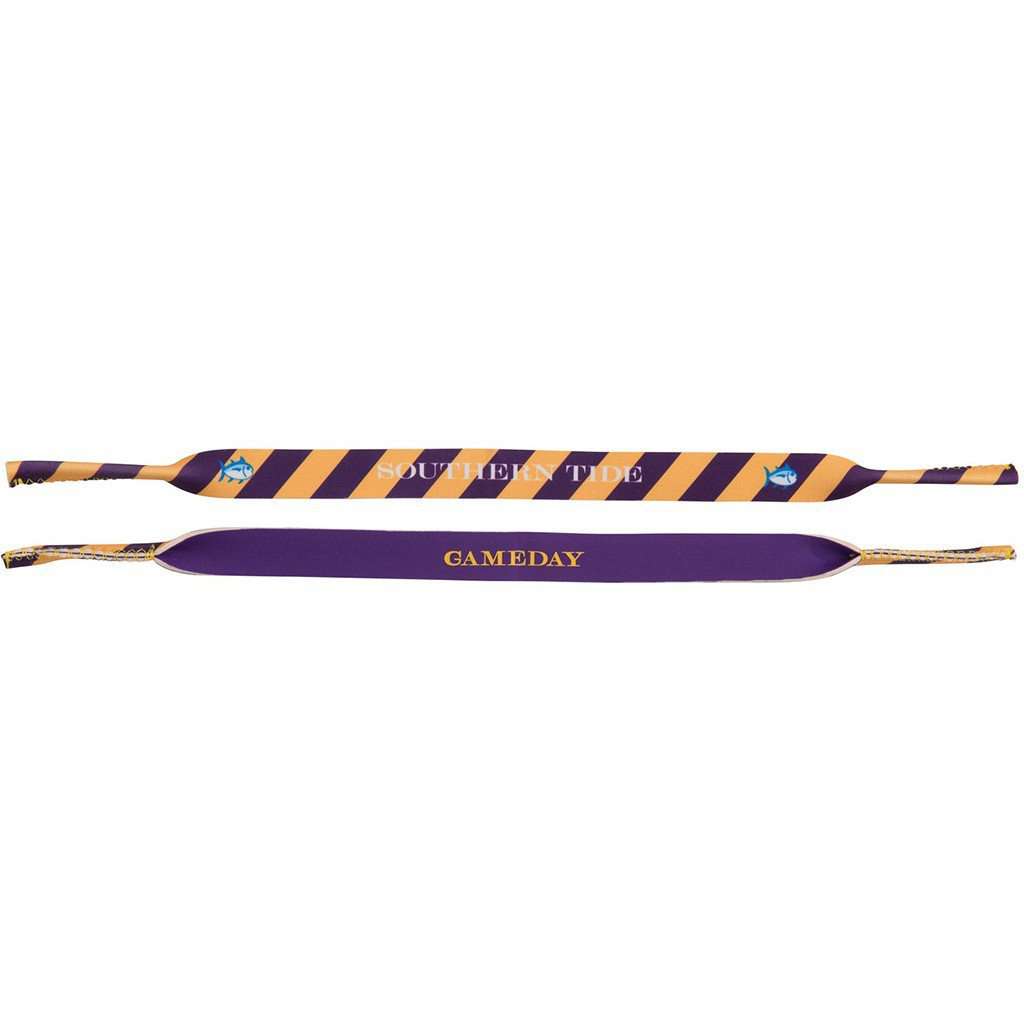 Gameday Sunglass Straps in Regal Purple and Sunglow by Southern Tide - Country Club Prep