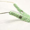 Gingham Generation 2.0 Sunglass Straps in Lime Green by CottonSnaps - Country Club Prep