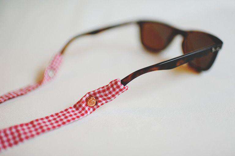 Gingham Generation 2.0 Sunglass Straps in Red by CottonSnaps - Country Club Prep