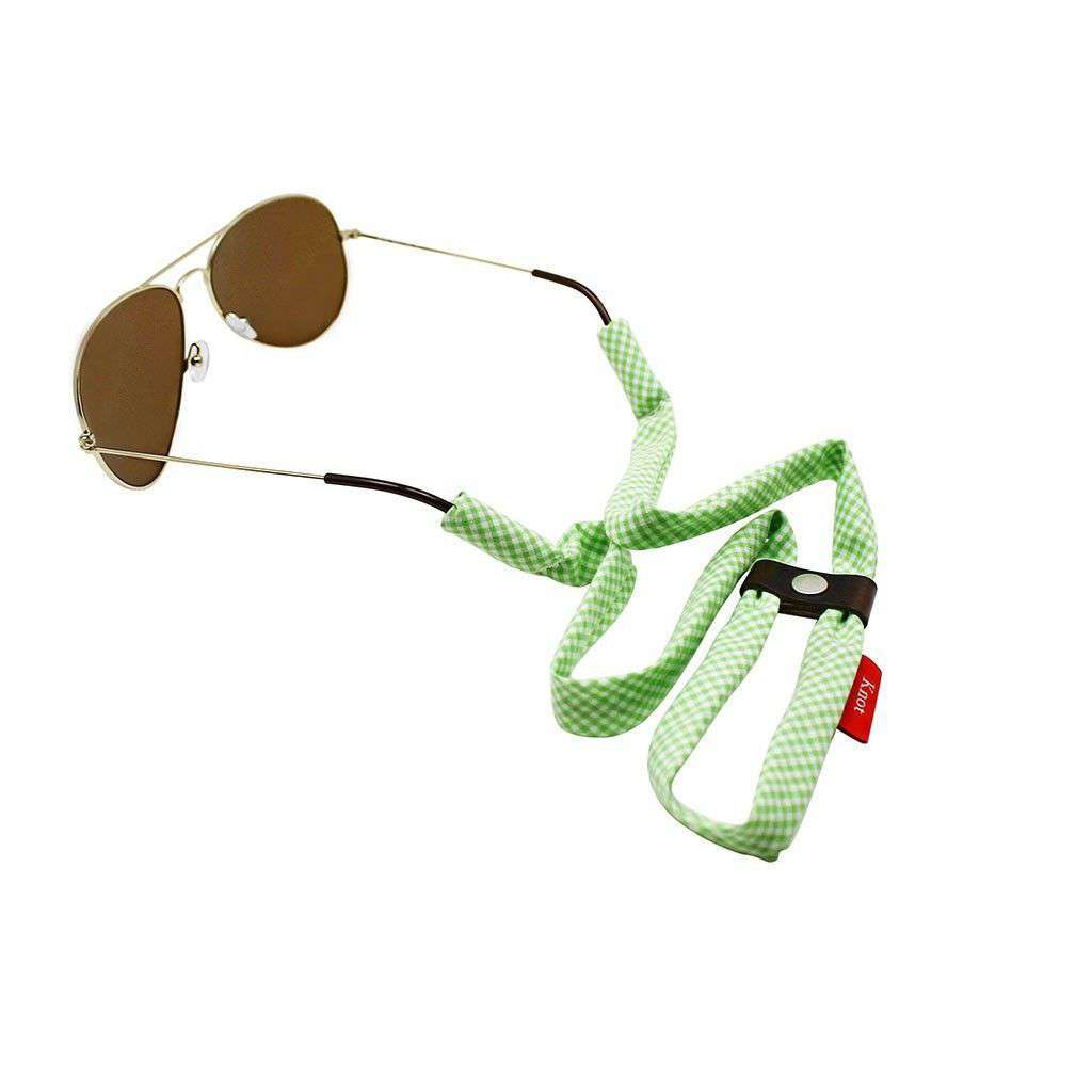 Gingham Sunglass Straps in Lime Green by Knot Clothing & Belt Co. - Country Club Prep