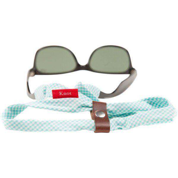 Gingham Sunglass Straps in Seafoam Green by Knot Clothing & Belt Co. - Country Club Prep