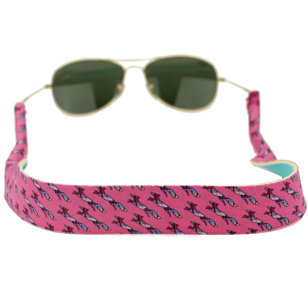 Longshanks Neoprene Sunglass Straps in Pink by Country Club Prep - Country Club Prep
