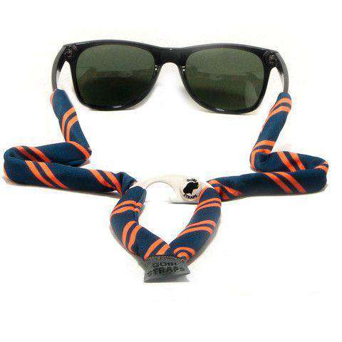 Navy & Orange Striped Bottle Opener Sunglass Straps by Gobi Straps - Country Club Prep