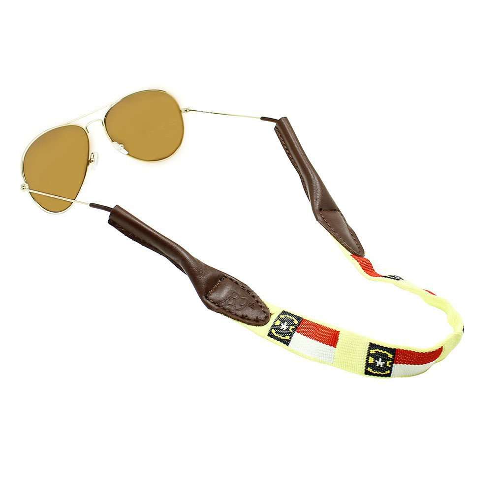 North Carolina Sunglass Straps in Yellow by 39th Parallel - Country Club Prep