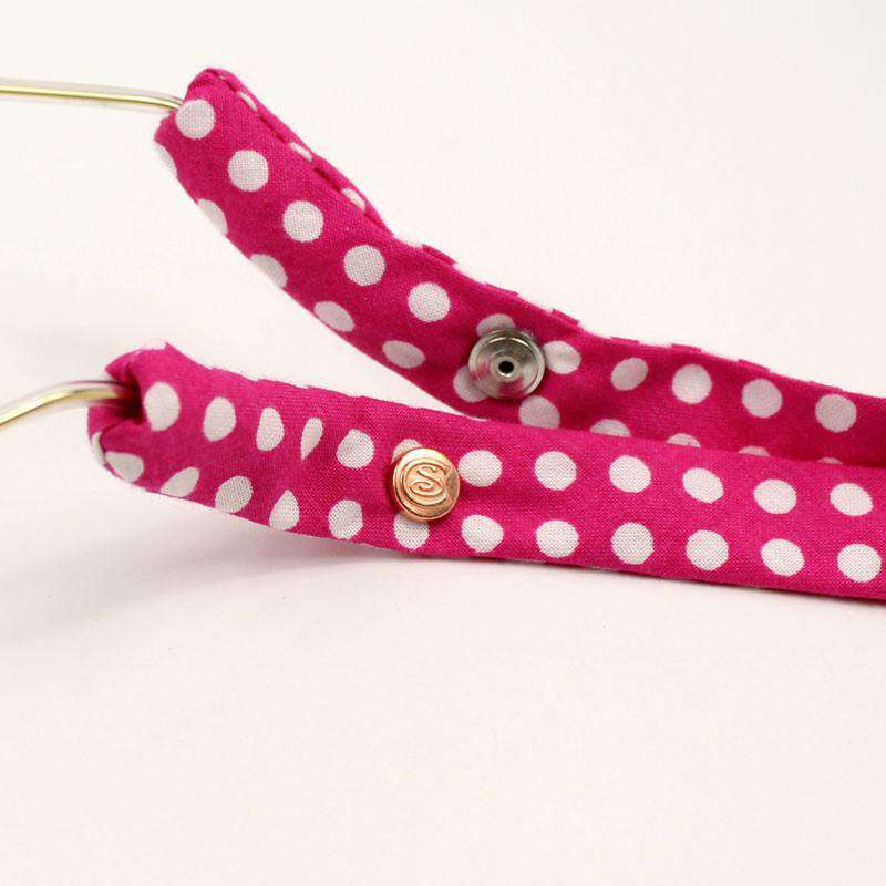 Pink Polka Dot Sunglass Straps by CottonSnaps - Country Club Prep