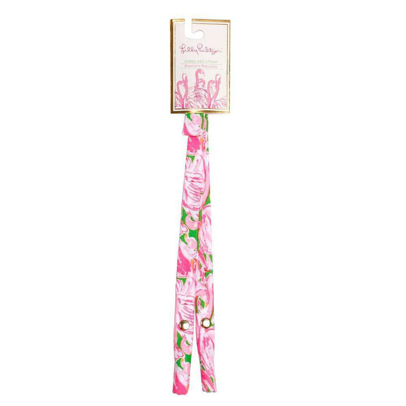 Premium Cotton Sunglass Straps in Pink Colony by Lilly Pulitzer - Country Club Prep