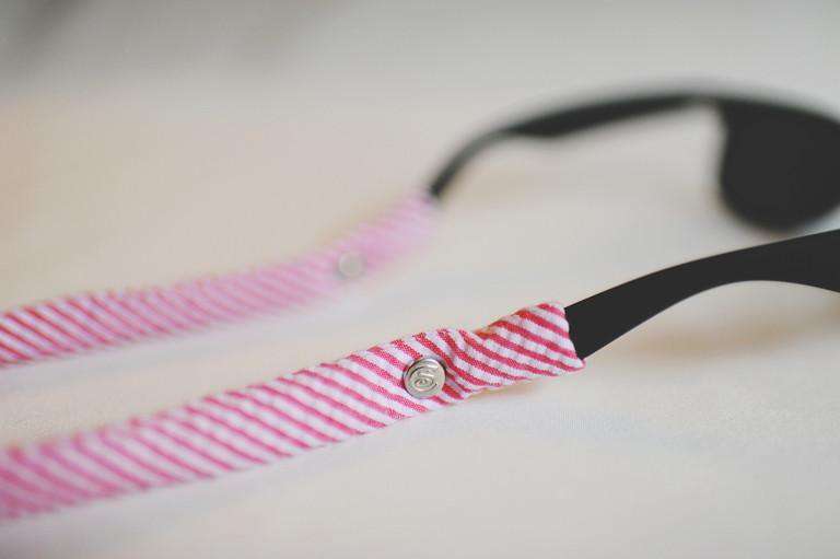 Seersucker Generation 2.0 Sunglass Straps in Cotton Candy Pink by CottonSnaps - Country Club Prep