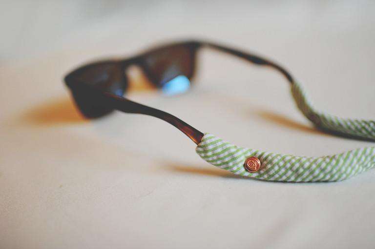 Seersucker Generation 2.0 Sunglass Straps in Lime Green by CottonSnaps - Country Club Prep