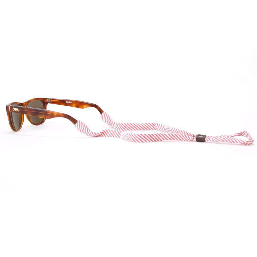 Seersucker Sunglass Straps in Red by Knot Clothing & Belt Co. - Country Club Prep