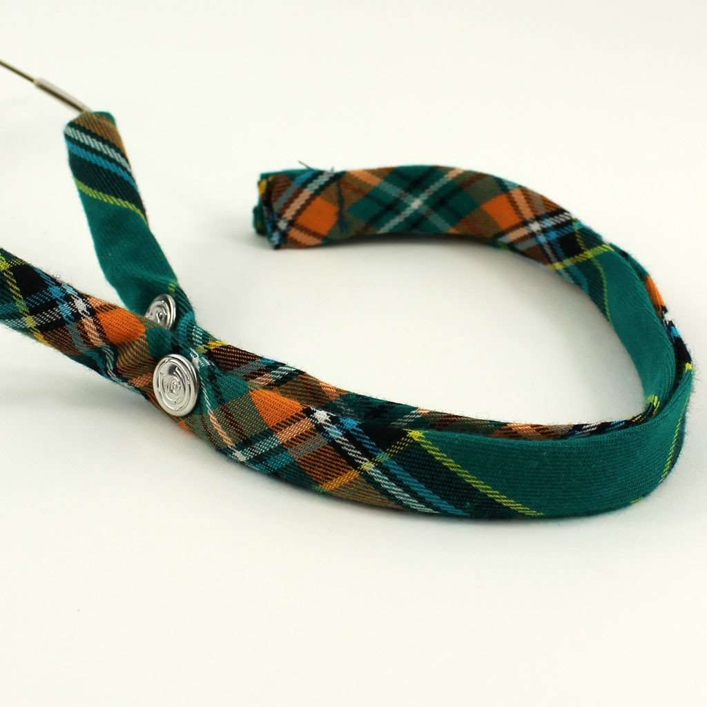 Summer Plaid Generation 2.0 Sunglass Straps in Green and Orange Plaid by CottonSnaps - Country Club Prep