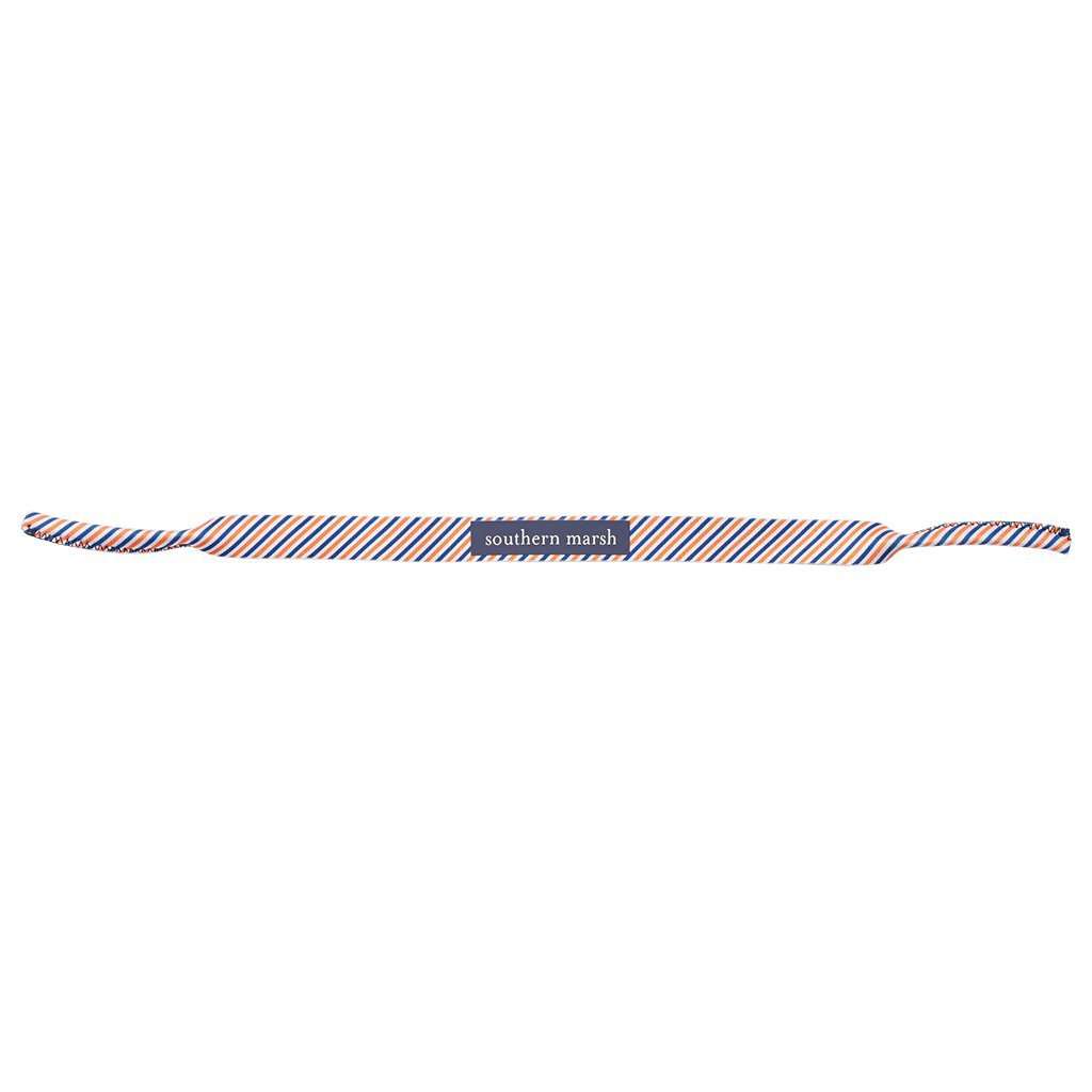 Sunglass Straps in Orange Stripe with Navy by Southern Marsh - Country Club Prep