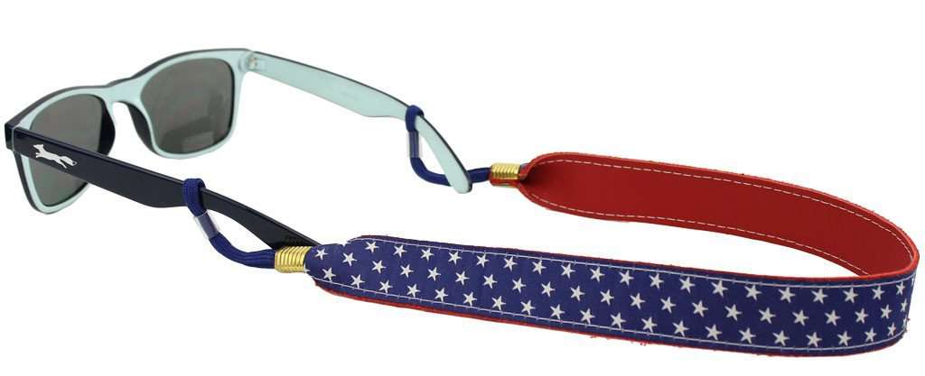 USA Red Leather Sunglass Straps by Apparel by PW - Country Club Prep