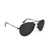 Black Mile High Aviators with Polarized Smoke Lenses by Knockaround - Country Club Prep
