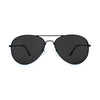 Black Mile High Aviators with Polarized Smoke Lenses by Knockaround - Country Club Prep