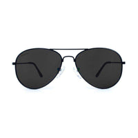 Black Mile High Aviators with Polarized Smoke Lenses by Knockaround - Country Club Prep